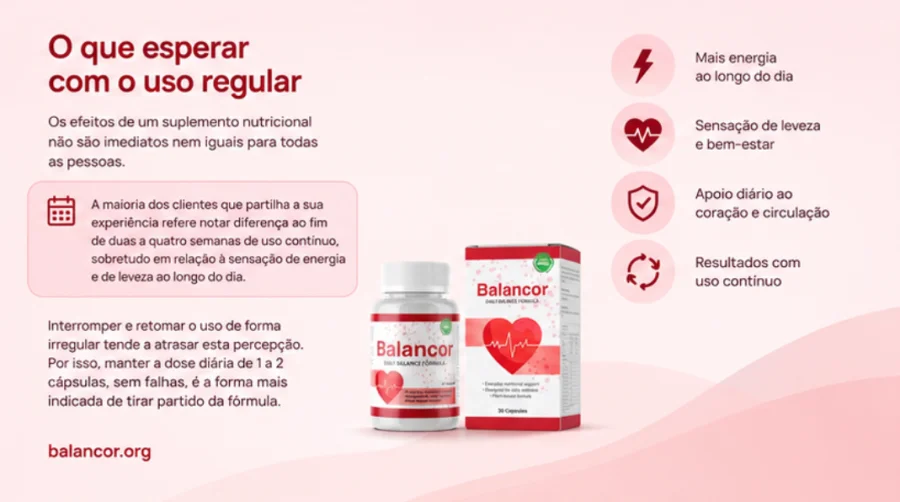 Balancor — resultados percebidos com o uso regular